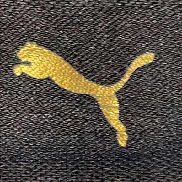 Puma Black and Gold Logo Racerback Sports Bra  strappy L Large - Picture 5 of 8